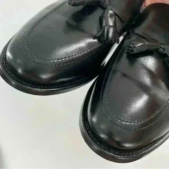 Allen Edmonds mens size 10.5 Grayson black calf leather tassel slip on loafers main image 9